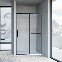 Душевая дверь VINCEA Slim Soft 1000, черный, стекло прозрачное VDS-1SS100CLB